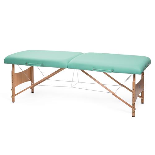Lettino per massaggi portatile in legno, modello deluxe - verde - 1013728 -  W60613 - Attrezzature per il massaggio - 3B Scientific