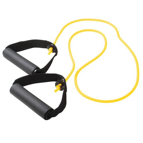 Exercise tubing with handles CanDo - 1,2 m, yellow - very light | Alternative to dumbbells, 1015725, Exercise Tubing