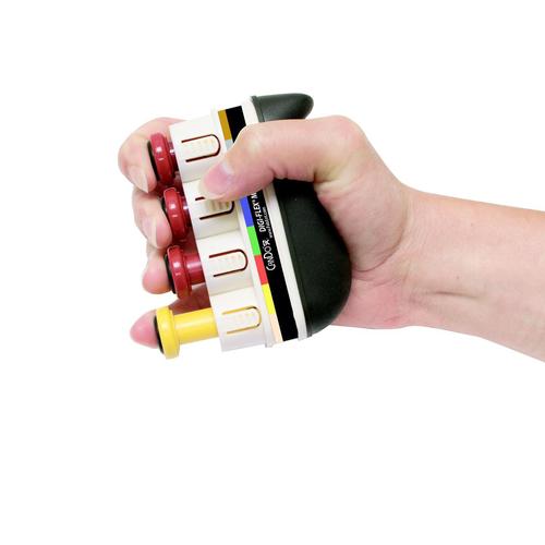 Exerciseur de mains Digi-Flex® Multi™ – Pack clinique- 5 cadres, 20 boutons (4 de chaque de jaune à noir), 1019816, Entraînement à la force des mains