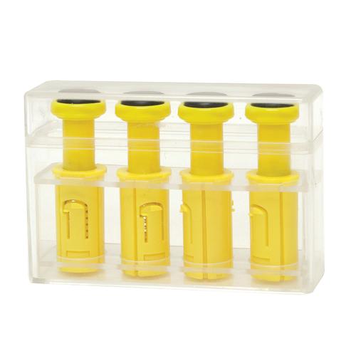 Digi-Flex® Multi™ - 4 Additional Finger Buttons with Box - Yellow (x-light), 1019837, Hand Exercisers