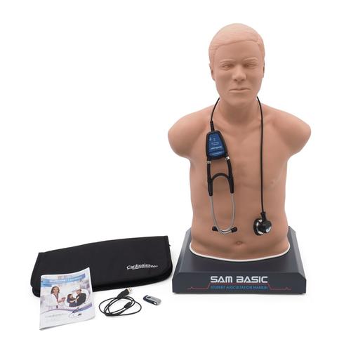 SAM Basic&reg; - Affordable Adult Auscultation Manikin, Light Skin&nbsp;, 1020097, Auscultation