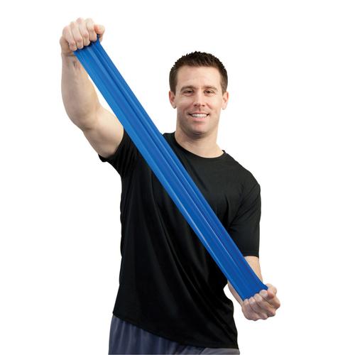 Latexfreies Übungs-/Fitnessband - 5,5 m, blau - stark | Alternative zu Kurzhanteln, 1020819, Übungs- und Physiobänder