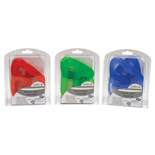 CanDo Jelly™ Expander Double Exerciser 2-tube, 3-piece set (red, green, blue) | Alternativa a las mancuernas, 1021271, Bandas de Entrenamiento