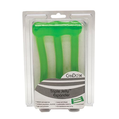 CanDo Jelly™ Expander Triple Exerciser 3-tube - green, medium | Alternativa a las mancuernas, 1021273, Bandas de Entrenamiento