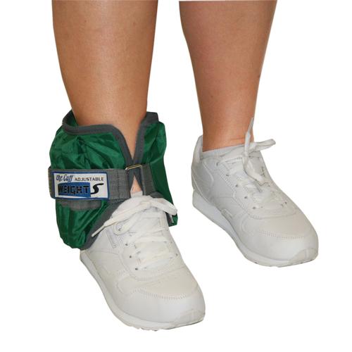The Adjustable Cuff ankle weight - 5 lb (10 x 0.5 lb inserts), green | Alternative to dumbbells, 1021293, 测重