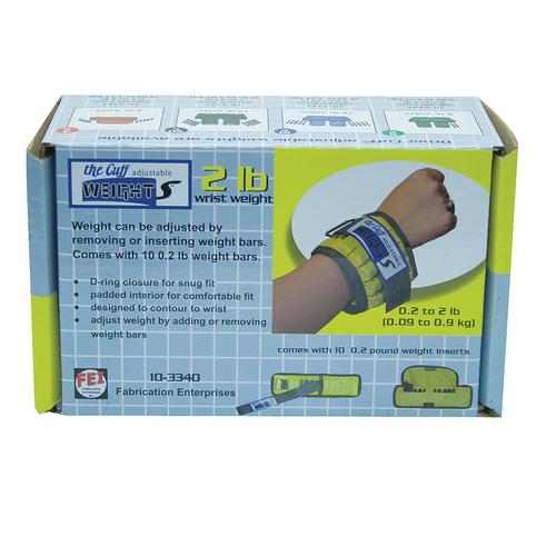 The Adjustable Cuff wrist weight - 2 lb (10 x 0.2 lb inserts), yellow | Alternativa a las mancuernas, 1021301, Terapia con Pesos
