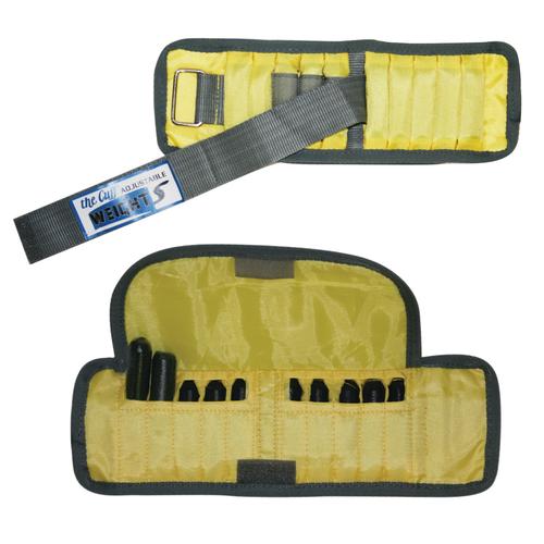 The Adjustable Cuff wrist weight - 2 lb (10 x 0.2 lb inserts), yellow, 2x | Alternative to dumbbells, 1021302, Weights