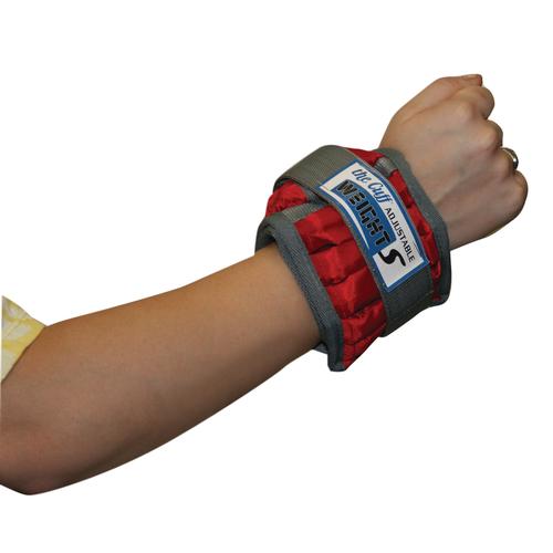 The Adjustable Cuff wrist weight - 4 lb (20 x 0.2 lb inserts), red | Alternativa a las mancuernas, 1021304, Terapia con Pesos