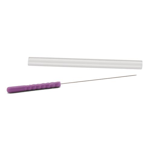 Akupunkturnadeln mit Kunststoffgriff, silikonisiert - MOXOM Silk Plus: 100 Nadeln je 0,25x30 mm (mit Führung), 1022084, Akupunkturnadeln MOXOM