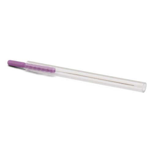 Aiguilles d'acupuncture siliconées avec un manche en plastique, MOXOM Silk Plus - 100 aiguilles 0,25 x 30 mm (avec tube), 1022084, Aiguilles d’acupuncture MOXOM