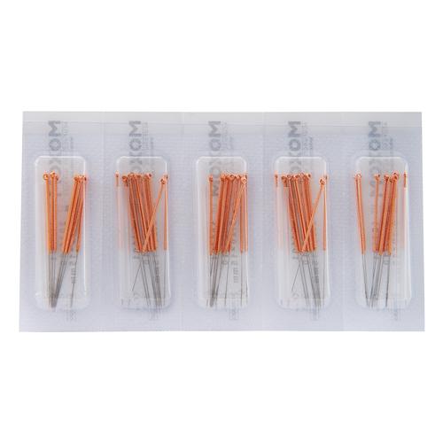 Acupuncture needles with copper handle - MOXOM TCM 1000 pcs. (silicone coated) 0,20 x 15 mm, 1022104, Acupuncture Needles MOXOM