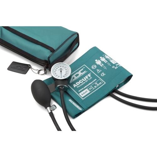 Sphygmomanom&egrave;tre an&eacute;ro&iuml;de de poche professionnel ADC Prosphyg 768 avec brassard de pression art&eacute;rielle Adcuff en nylon, bleu sarcelle, 1023702, Sphygmomanom&egrave;tres