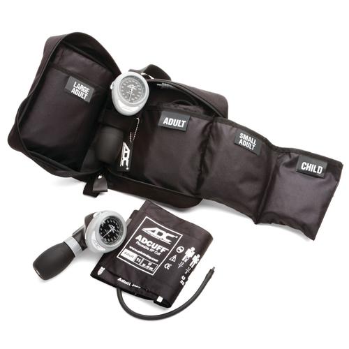 ADC Multikuf 732 4-Cuff EMT Kit with 804 Portable Palm Aneroid Sphygmomanometer, 1023705, Professional Blood Pressure Monitors