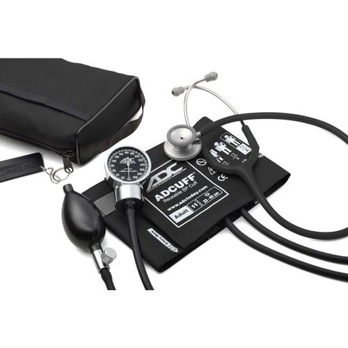 ADC Pro's Combo III Set Sfigmomanometro aneroide tascabile professionale, nero, 1023717, monitor professionali per la pressione sanguigna