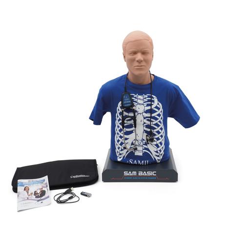 SAM Basic&reg; - Affordable Adult Auscultation Manikin mit Laptop, hellh&auml;utig, 1024090, Auskultation
