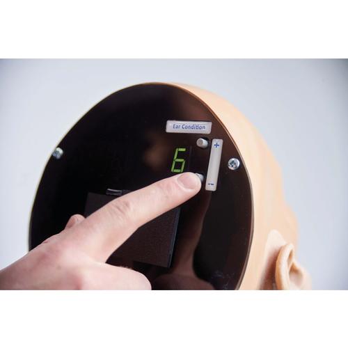 Simulador de exame de ouvido digital, pele clara, 1024351, Exame Otorrinolaringológico