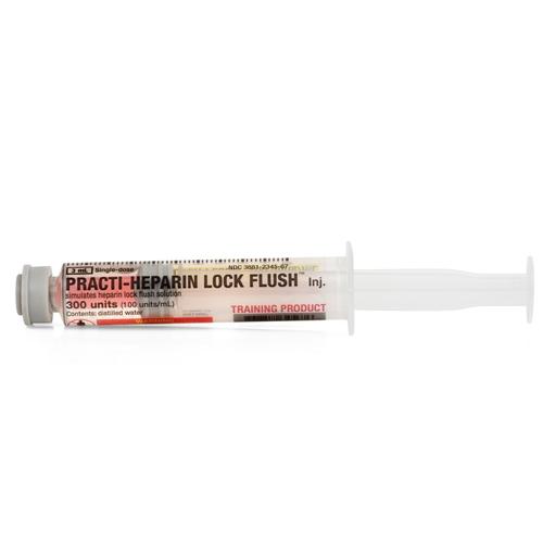 Practi-Heparin Lock Flush Seringue 300 unit&eacute;s/3mL (30 seringues), 1024750, Seringues pr&eacute;remplies practi, m&eacute;dicaments d&rsquo;urgence, et kits