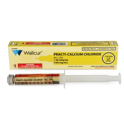 Practi-Calcium Chloride 1g/10mL Syringe (I.V. Code Med) (1 Syringe), 1024754, Practi-Prefilled Syringes, Code Medicines, and Kits