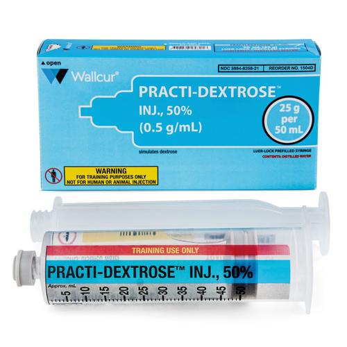 Practi-Dextrose 25g/50mL Jeringa (I.V. Code Med)(1 Jeringa), 1024755, Practi-Jeringas Precargadas, Medicamentos de C&oacute;digo y Kits