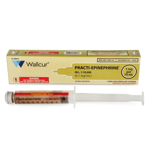 Practi-Epinephrine 1mg/10mL Jeringa (Medicamento Código I.V.) (×1), 1024756, Practi-Prefilled Syringes, Code Medicines, and Kits