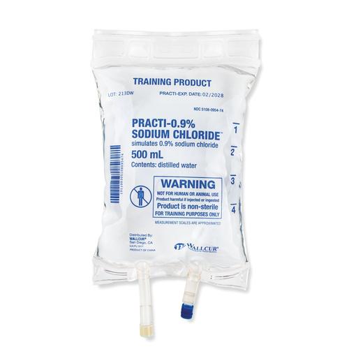 Practi-0.9% Sodium Chloride 500mL I.V. Solution Bag (1 Bag) - English Specification, 1024779, Practi-IV Fluid, Nutrition and Blood Therapy Products