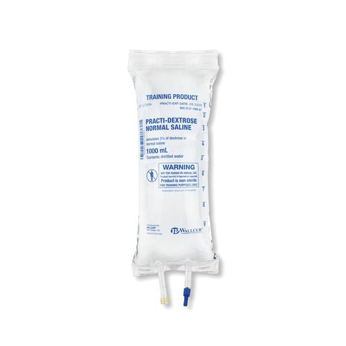 Practi-Dextrose Normal Saline 1000mL I.V. Solution Bag (1 Bag) - English Specification, 1024793, Practi-IV Fluid, Nutrition and Blood Therapy Products