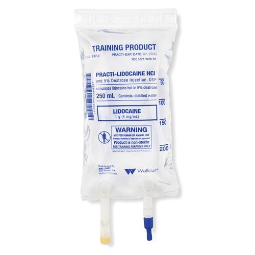 Practi-Lidocaine HCl in soluzione di destrosio al 5% 250mL in sacca per infusione IV (×1), 1024804, Practi-IV Bag and Blood Therapy Products