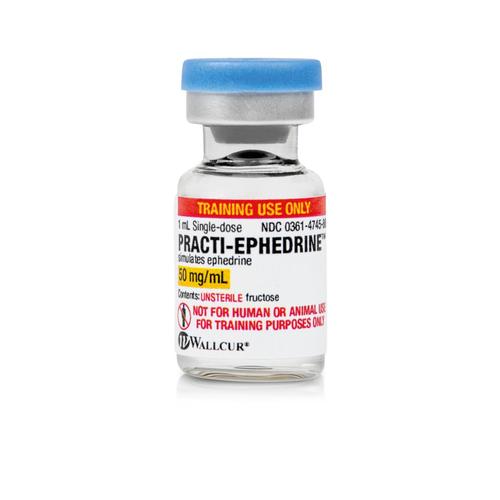 Practi-Ephedrine 50mg/1mL (Pack of&nbsp; 40), 1024859, Veterinary Training Medicine