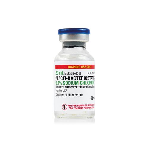 Practi-Bakteriostatisches Natriumchlorid (NaCl) 0,9% 20ml Fläschchen (×30), 1024907, Practi-Vials