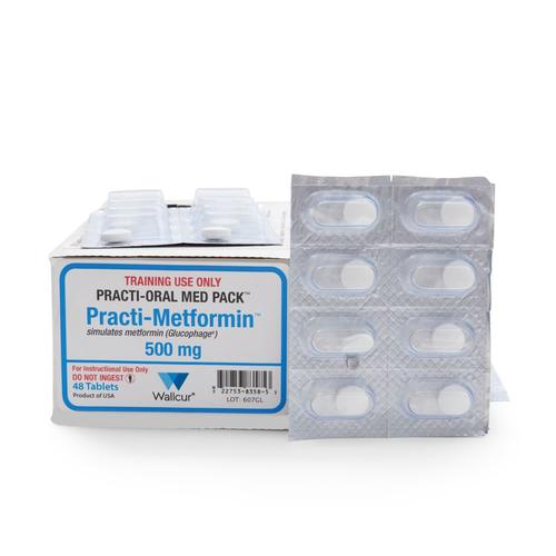Practi-Metformine 500mg Comprim&eacute;s (bo&icirc;te de 48), 1024954, M&eacute;dicaments oraux practi