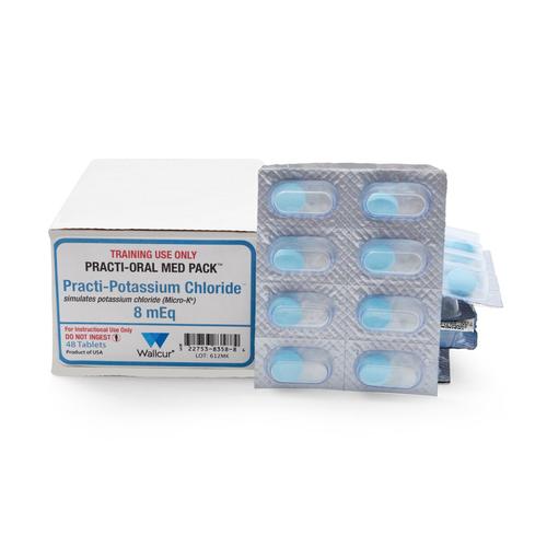 Practi-Potassium Chloride 8mEq Oral-Unit Dose (48 Tablets), 1024959, 교육용-경구 약물