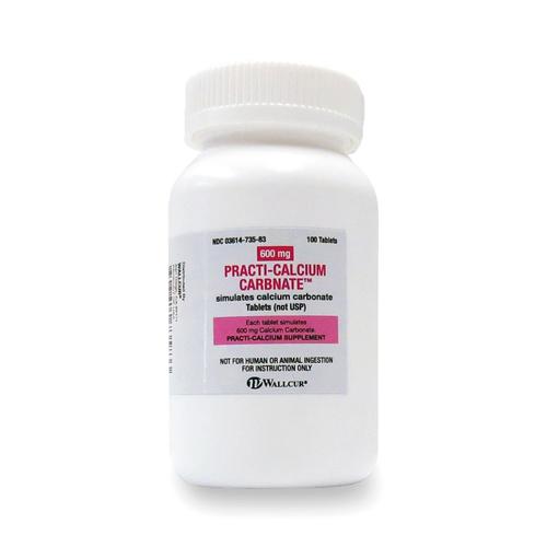 Practi-Calcium Carbonate 600mg Oral-Bulk (×100Tabs), 1024992, Practi-Oral Medications