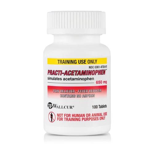 Practi-Acetaminophen 650mg Szájon át alkalmazható - Nagy kiszerelés (×100 tabletta), 1024993, Practi-Oral Medications