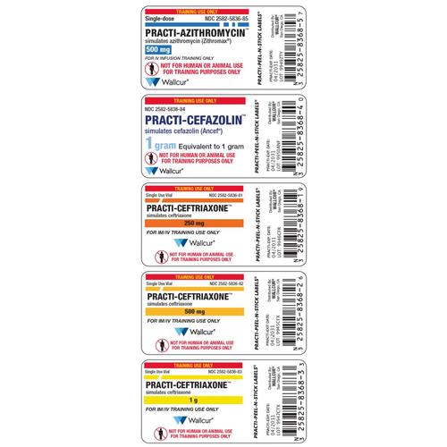 Etiqueta de Vial de Antibiótico Practi (×100), 1025025, Practi-Peel-N-Stick Labels 
