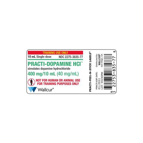 Practi-Dopamine HCl 400mg/10mL injekciós üvegcímke (×100), 1025040, Practi-Peel-N-Stick Labels 
