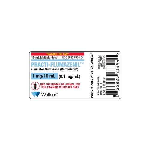 Practi-Flumazenil 1mg/10mL Vial Label (×100)

	 , 1025047, Practi-Peel-N-Stick Labels 