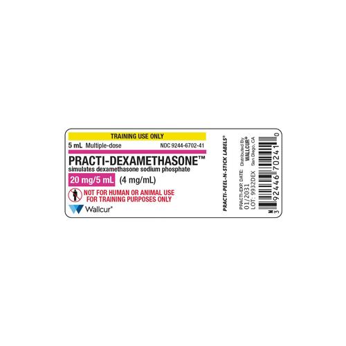 Practi-Dexamethasone 20mg/5mL Ampulla Címke (×100), 1025051, Practi-Peel-N-Stick Labels 