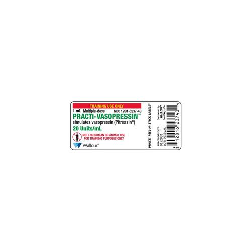 Practi-&Eacute;tiquette Flacon Vasopressine 20U/1mL (bo&icirc;te de 100), 1025058, &Eacute;tiquettes auto-adh&eacute;sives practi