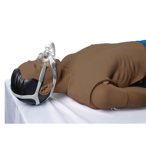 Aurora the Respiratory Training Simulator, dark skin manikin, 1025195, Ventilation and Breathing Simulators