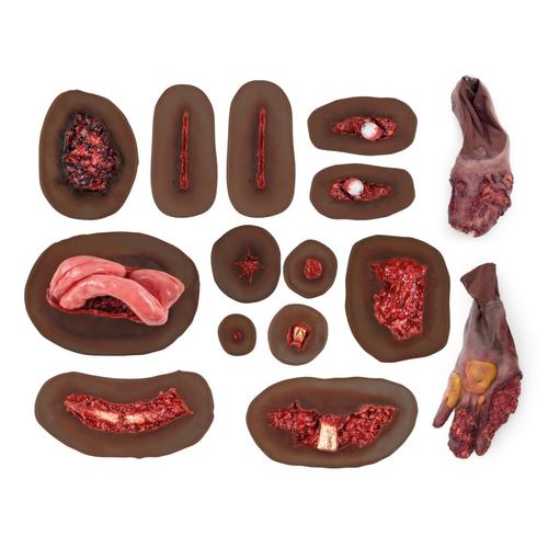 Kit de Moulage Hiperrealista &ndash; Piel Oscura, 1025888, Atenci&oacute;n m&eacute;dica en trauma cr&iacute;tico y atenci&oacute;n m&eacute;dica en emergencias traum&aacute;ticas