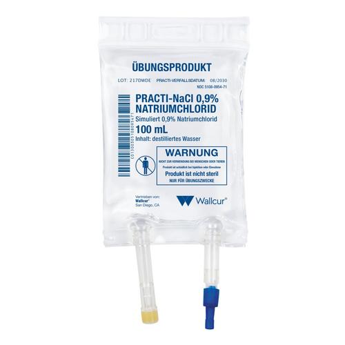 Practi-0.9% Sodium Chloride 100mL I.V. Solution Bag (1 Bag) - German Specification, 1026483, Practi-IV Fluid, Nutrition and Blood Therapy Products