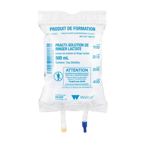 Practi-Lactated Ringers I.V. Solution Bag 500mL (1 Bag) - French Specification, 1026591, Practi-IV Fluid, Nutrition and Blood Therapy Products