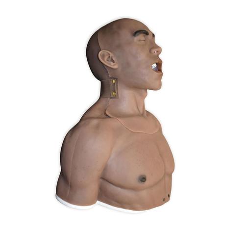 Simulador de Tronco Afrodescendente com Via A&eacute;rea para Habilidades B&aacute;sicas de Iniciantes, 1026926, Gest&atilde;o das vias a&eacute;reas adulto
