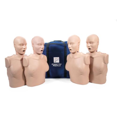 Professioneller 4er-Pack weiblicher &Uuml;bungspuppen, heller Hautton, 1027144, Wiederbelebung Erwachsene
