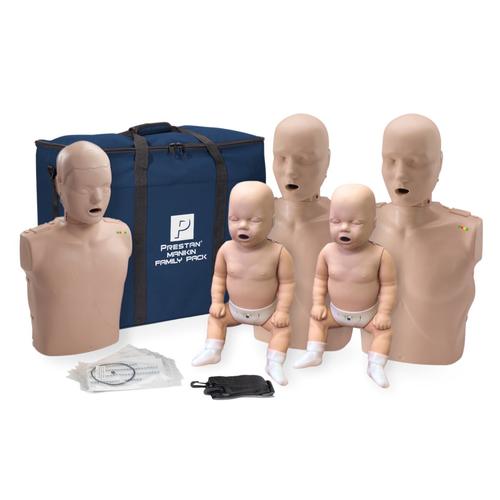 Professionelles Familien-Set, heller Hautton (5 Reanimationspuppen: 2 Erwachsene, 1 Kind, 2 S&auml;uglinge), 1027172, Wiederbelebung Erwachsene

