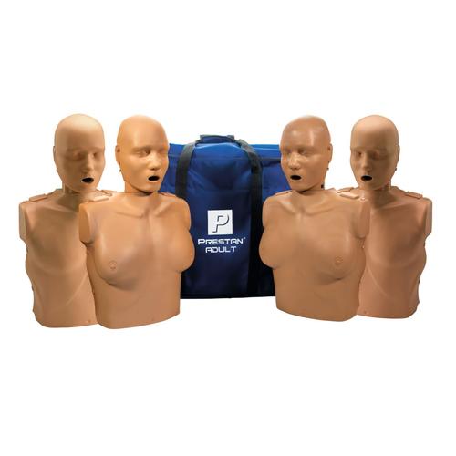 CPR Adult and Female Manikin Professional 4-Pack, Dark Skin, 1027232, BLS Adult