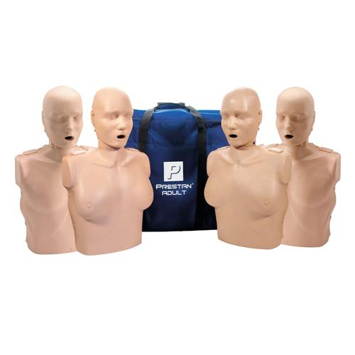 CPR Adult and Female Manikin Professional 4-Pack, Light Skin, 1027233, BLS Adult