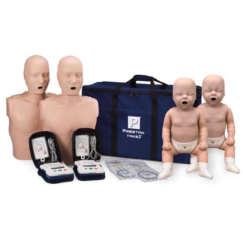 Kit CPR TAKE2&reg;, piel clara (2 maniqu&iacute;es de adulto, 2 maniqu&iacute;es de lactante, 2 AED UltraTrainer&trade;, EN/FR), 1027244, BLS adulto