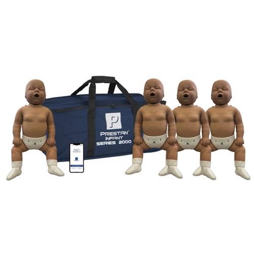 CPR-S&auml;uglings-Reanimationspuppe Professional Serie 2000 4er-Pack, dunkler Hautton, 1027249, Wiederbelebung Neugeborene
