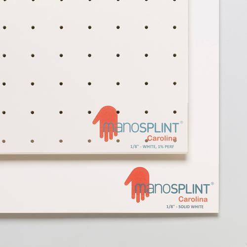 Manosplint Carolina 1/8" x 12" x 18" Solid White, 1 sheet, 3009664, Manosplint - Splinting material